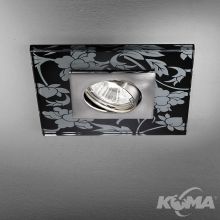 Clasa oprawa wpuszczana 1x50W GU5,3 12V czarna/satynowany chrom